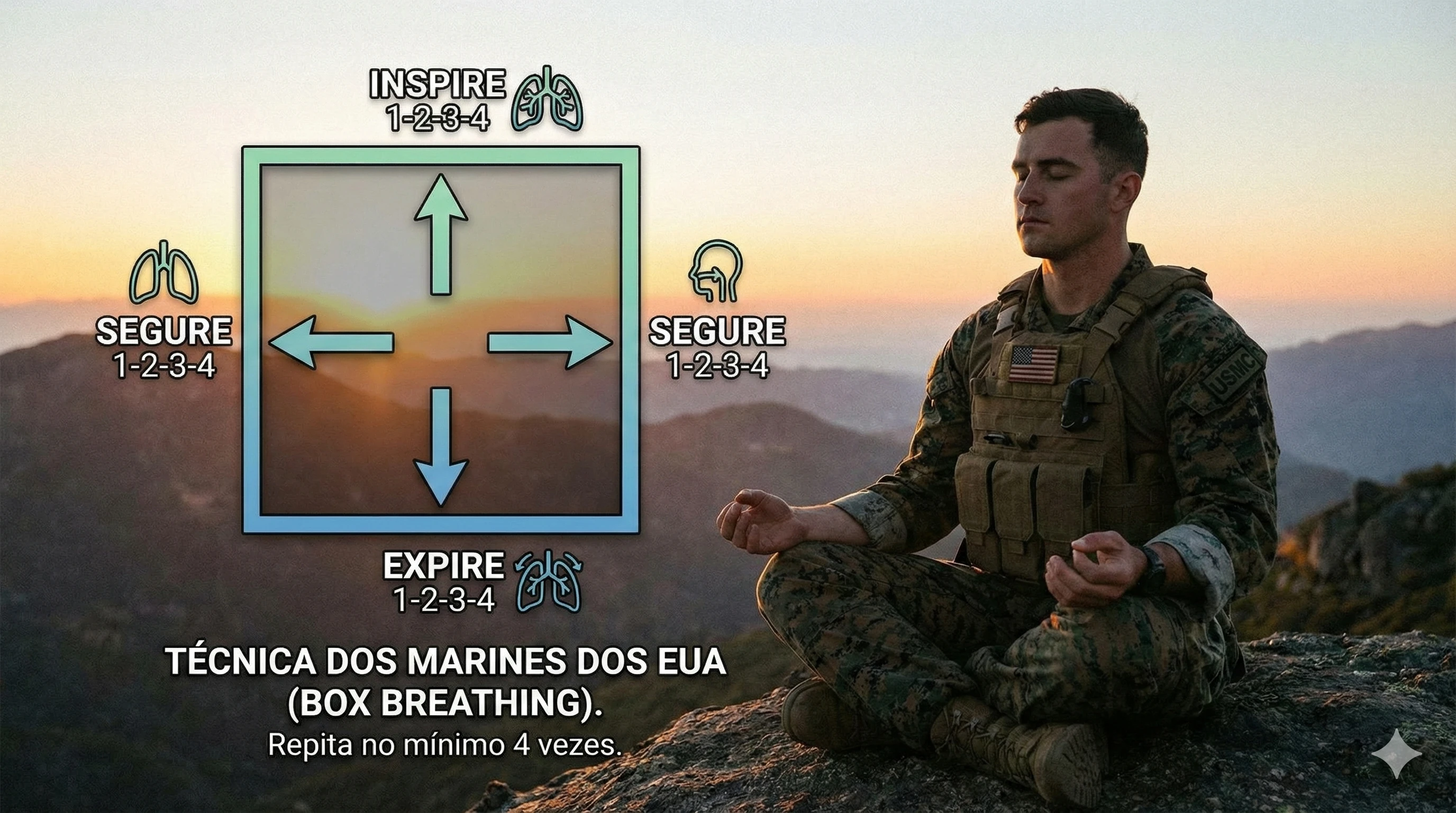 Um mariner respirando calmamente